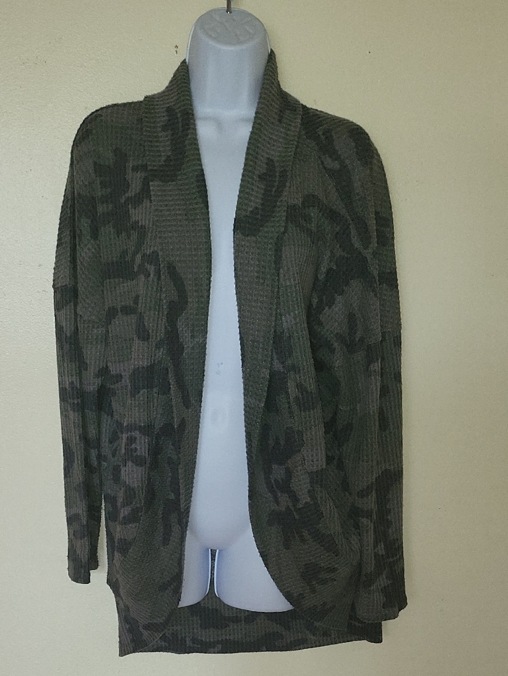 Socialite Grey Knit Cardigan with Rib Detail